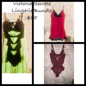 2 Victoria Secrets and 1 Sarai Lingerie Bundle W/ an extra item